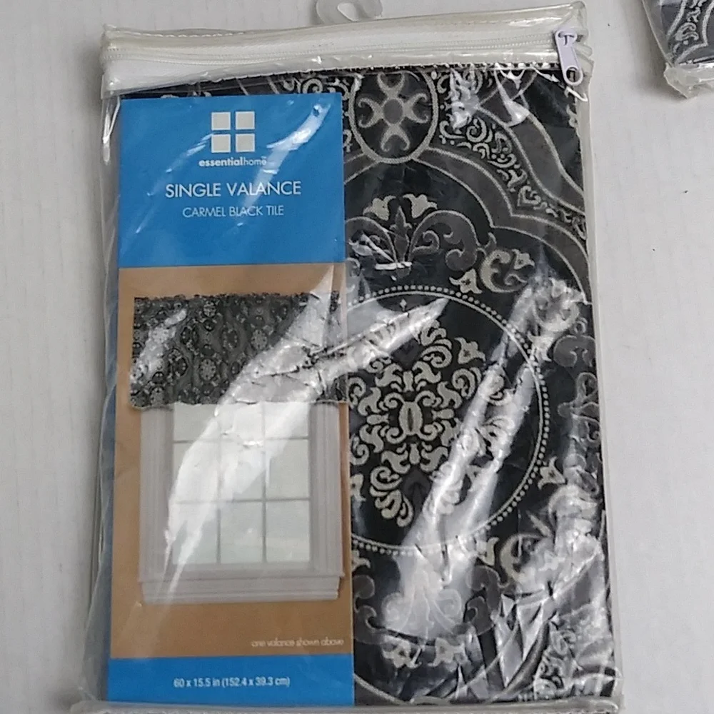 FINAL SALE ✨ 🔥Curtains - 1 Scarf - 2 Single Valance Bundle Of 3  FINAL SALE